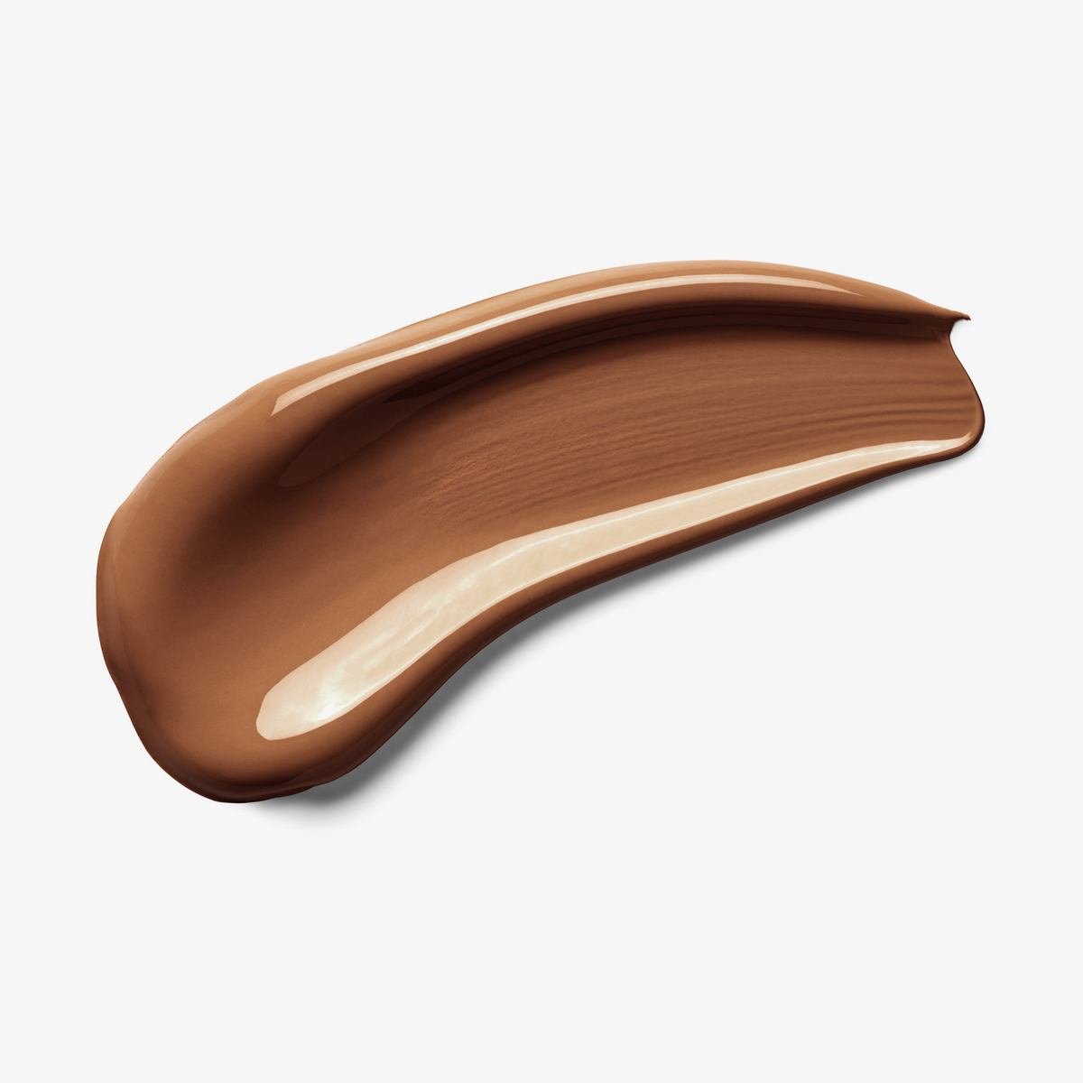 Ein glatter Fleck Skin Realist Tinted Balm in der Farbe 6 Dark auf weißem Hintergrund.