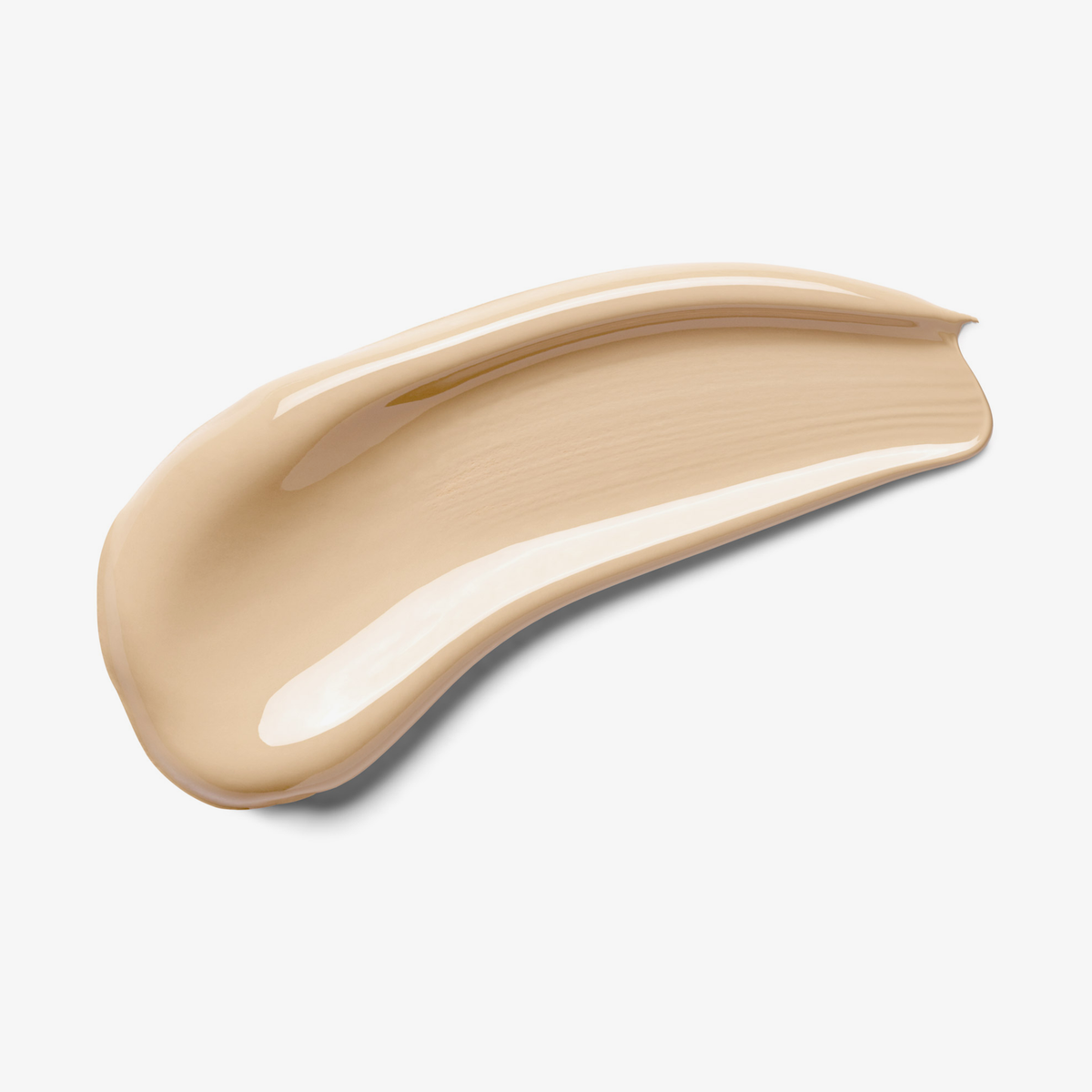 Ein sanfter, beiger Klecks Skin Realist Tinted Balm auf weißem Hintergrund.