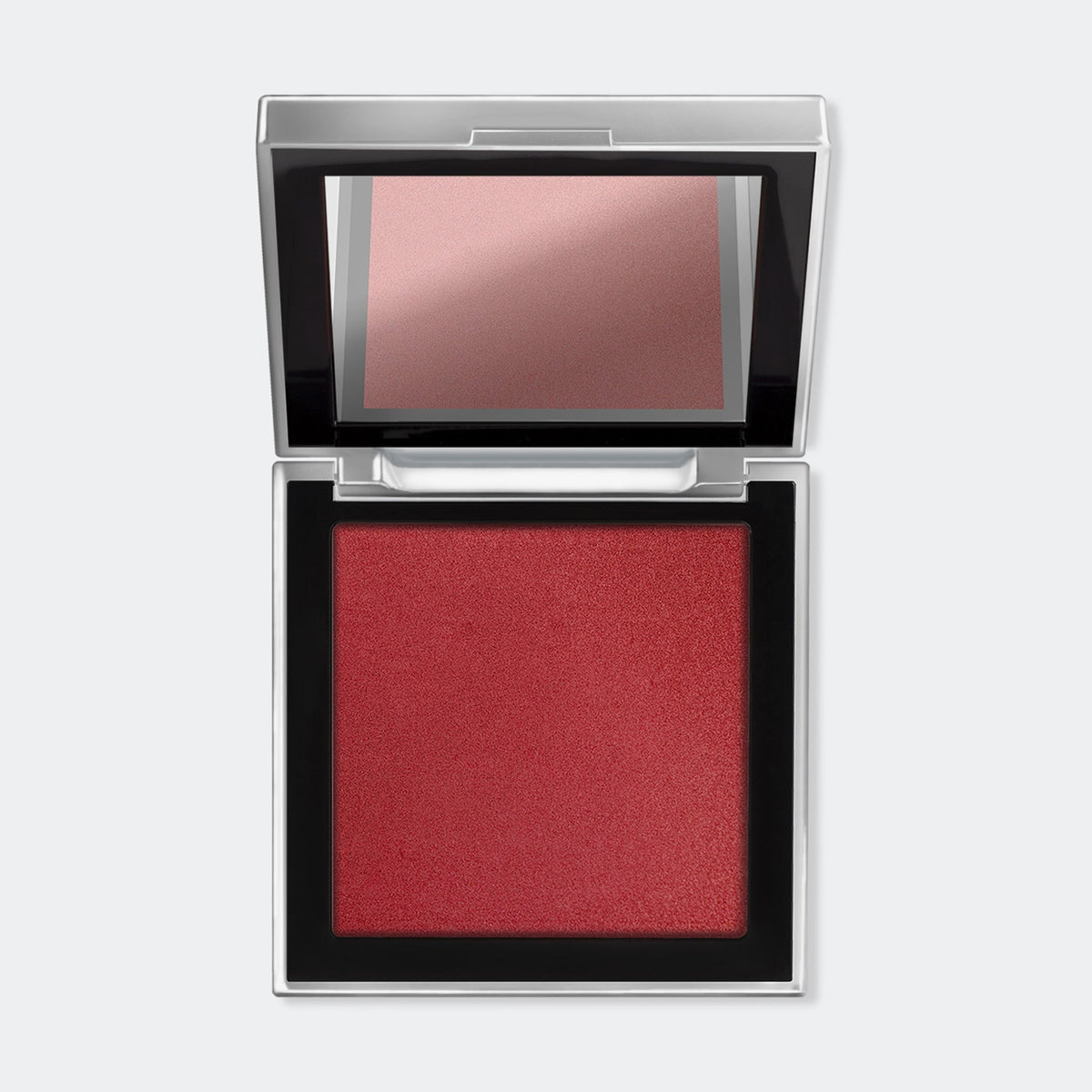 Das kompakte Skin Mate Etui von Mesauda Beauty, eine quadratische Produktschale und integriertem Spiegel im Deckel.
