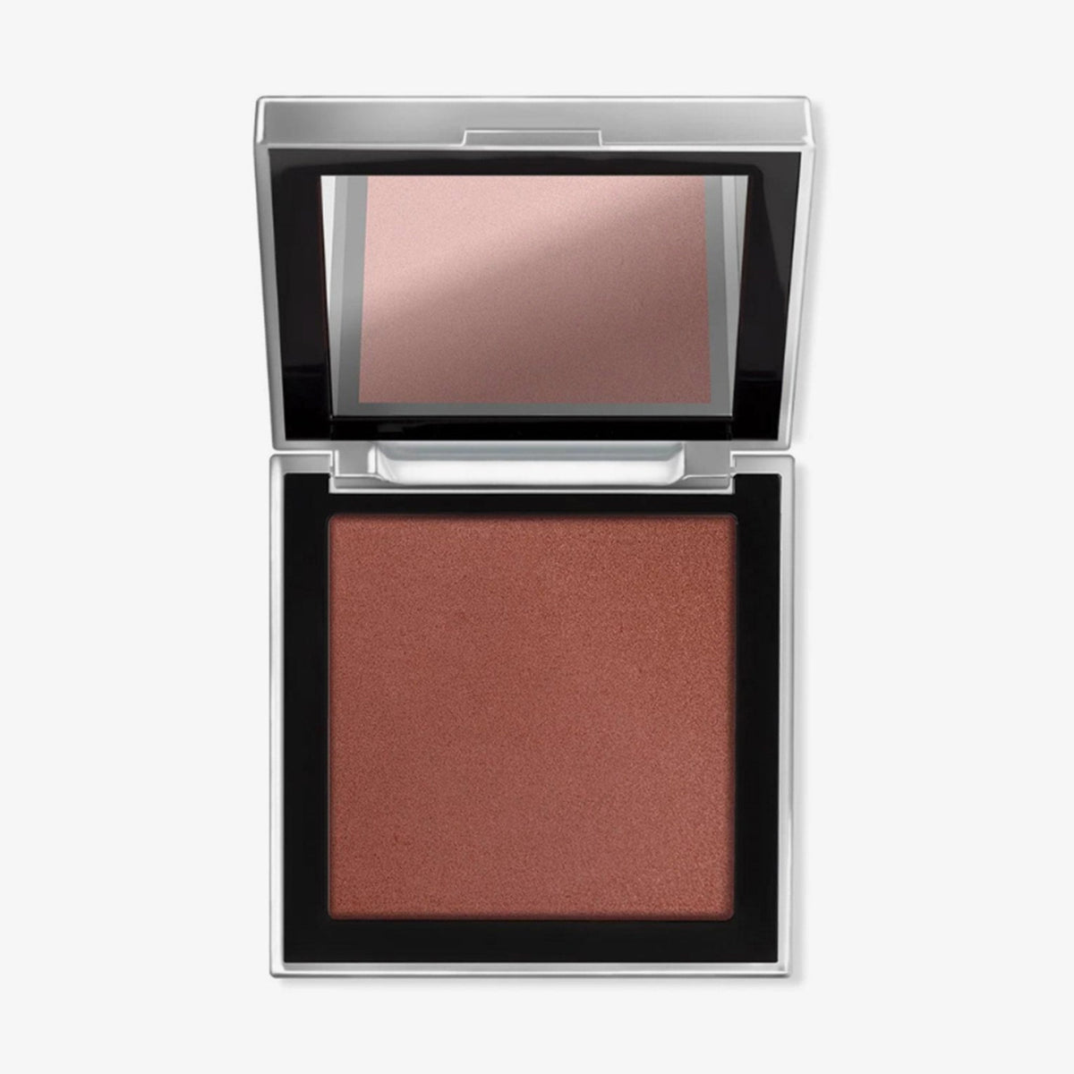 Das kompakte Skin Mate Etui von Mesauda Beauty, eine quadratische Produktschale und integriertem Spiegel im Deckel.
