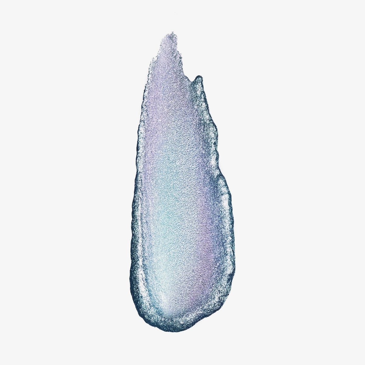 Ein Abstrich des Galactic Shadow Flüssigliedschatten von Mesauda Beauty auf einem weißen Hintergrund verschmiert.
