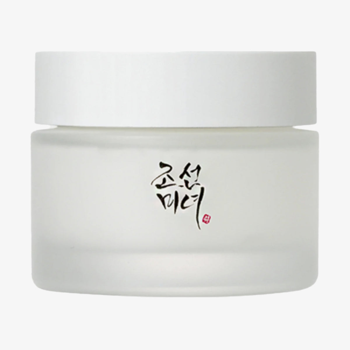 Eine minimalistischer, weißer Tiegel der Dynsaty Cream von Beauty of Joseon vor einem weißem Hintergrund