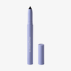 Der BLONDESISTER 3-in-1-Make-up-Stift „EYES ON ME“ in der Farbe Lila mit schwarzer Spitze und abgenommener Kappe ist auf weißem Hintergrund abgebildet.