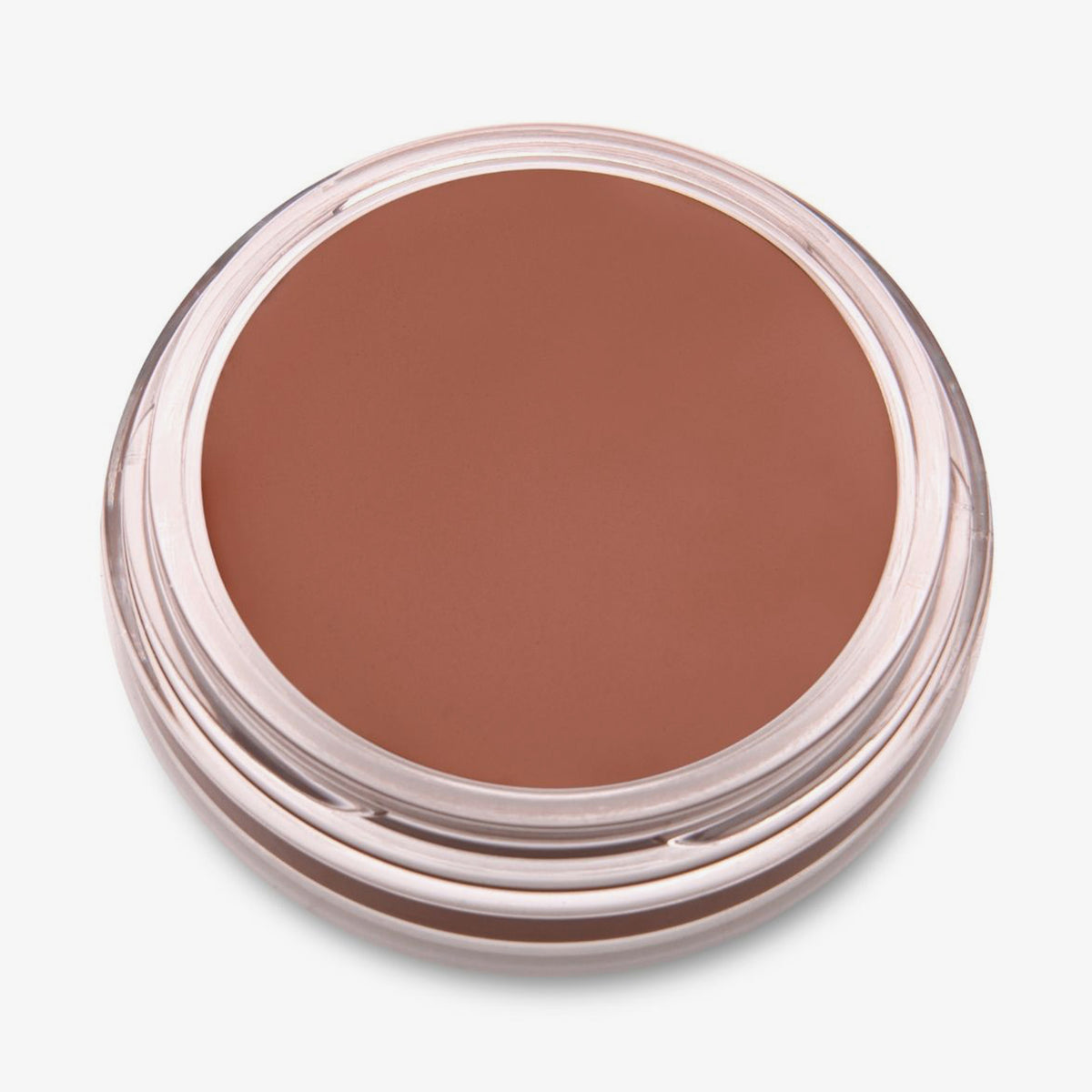 Runder Behälter mit durchsichtigem Deckel von Cronzer – Cream Bronzer.