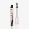 Geöffnete Tube Lash Out Mascara Brown von BPerfect Cosmetics mit sichtbarem Bürstenapplikator.
