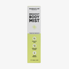 Hohe, rechteckige Verpackung des Breakout Body Mist mit Salicylsäure, Zitrusduft und zur Anwendung an Gesäß, Rücken und Brust.