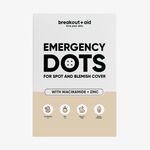 Eine Packung Dots for Spots – Pflaster mit Niacinamid und Zink zum Abdecken von Hautunreinheiten und Pickeln.