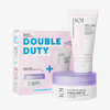 Rosa Verpackung des Geek & Gorgeous Double Duty Sets neben Jelly Joker und dem Mighty Melt.