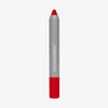 Der graue und rote Biggie Make-up-Stift von LH Cosmetics hat eine abgerundete rote Spitze.