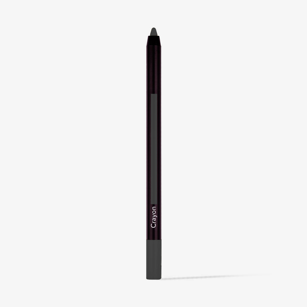 Schwarzer Crayon Make-up-Stift in der Farbe Grey (grau) von LH Cosmetic auf weißem Hintergrund.