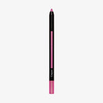 Schwarzer Crayon Make-up-Stift in der Farbe Nunki (pink glitzernd) von LH Cosmetic auf weißem Hintergrund.