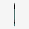 Schwarzer Crayon Make-up-Stift in der Farbe Risha (türkis glitzernd) von LH Cosmetic auf weißem Hintergrund.