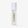 Eine transparente Tube Glazed Yum von LH Cosmetics mit weißem Deckel und klar glitzerndem Inhalt vor weißem Hintergrund.