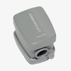 Grauer Sharpe diem Sharpener von LH Cosmetics ist ein Make-up-Stift Anspitzer auf weißem Hintergrund.
