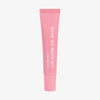 Rosa Lumene Lip Glow Oil Balm-Tube in Berry Cream mit weißem Text auf weißem Hintergrund