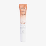 Tube Lumene NATURAL GLOW Skin Tone Perfector in der Farbe Honey Glow mit Farbverlauf von Weiß zu Apricot und weißem Verschluss.