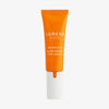 Orangene Tube Lumene NORDIC-C [VALO] Glow Boost Eye Serum mit weißer Kappe steht aufrecht auf weißem Hintergrund.