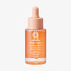 Eine Flasche orangem maria nila Head & Hair Heal Soothing Serum mit einem Tropfverschluss auf weißem Hintergrund.