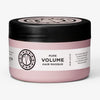 Rosafarbener Tiegel der maria nila Pure Volume Masque mit einem schwarzen Deckel und einem weißen Etikett.