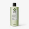Hellgrüne Flasche Maria Nila Structure Repair Shampoo mit schwarzer Kappe, dargestellt auf weißem Hintergrund.