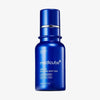 Eine blaue Flasche des medicube One Day Exosome Shot Pore Ampoule 2000 Hautpflegeserums auf weißem Hintergrund.