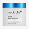 Ein weißer Tiegel Zero Pore Pad 2.0 mit blauem Deckel und Produktdetails auf dem Etikett.