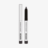 Silberner Mesauda Drawmatic Shadow Stift in der Farbe Schwarz, einer mit Kappe geschlossen, einer offen mit sichtbarer Mine.
