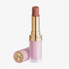 Der Beyond Blurry Lipstick in der Farbe celeste wird in einer rosa-goldenen Tube mit ausgefahrenem Lippenstift und daneben platzierter Kappe gezeigt.