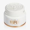 Weiße Dose mit Viper Lip Mask – Coconut Cream von Nabla, mit goldenen Akzenten und geprägtem Blumen- und Schlangendesign auf dem Deckel.