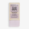 Revolution Bright Light Glow Drops ‚Star Dew Gold‘, 23 ml, Pflege mit Squalan, Hyaluronsäure und Traubenkernöl in beiger Flasche mit rosa Etikett.