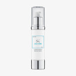 Klare 50-ml-Flasche Cica-Cera Supercharged Rescue Cream mit Pumpspender und silbernen Akzenten.
