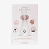Verpackung Facial Steamer Rose Gold von STYLPRO mit Bildern, die seine Verwendung als Luftbefeuchter, Handtuchwärmer und Diffusor hervorheben.