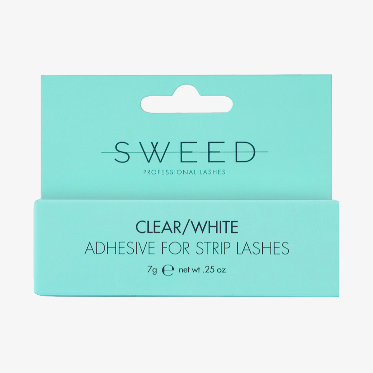 Turquoise SWEED Kleber für Wimpernstreifen, transparent/weiß, 7 g.