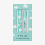 SWEED Cloud Mascara + Wimpernwachstumsserum 3 ml in einer blauen Verpackung mit Wolkenmotiv und weißen Wolken.