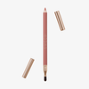 SWEED Lipliner in Rosa, mit goldenen Kappen, an einem Ende mit Pinsel, beide Kappen abgenommen, präsentiert auf weißem Hintergrund.