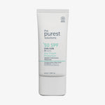 Weiße Tube mit 50+ SPF UVA/UVB Dry-Touch Protection Mattifier & Oil Control Moisturizer Sonnenschutz.