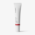 Eine weiße Tube getönter Lipgloss SPF50 mit der Aufschrift „Transparent mit PA+++“ steht aufrecht.