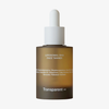 Bernsteinfarbene Tropfflasche von Transparent Lab Liposomal DHA Face Tanner auf weißem Hintergrund.