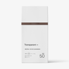 Eine weiße, rechteckige Flasche „Transparent Lab Mineral Tinted Sunscreen SPF 50 PA+++“.