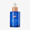 Blaue Flasche Queen Screen™ Luminising Skinscreen™ SPF50+ mit Tropferverschluss.