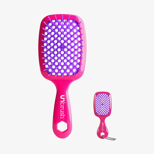 Unbrush and Super Mini Set Neon Pink