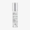 Eine durchsichtige Flasche mit dem Serum „VT Cosmetics Vt Reedle Shot 100“ mit silberner Pumpe und weißem Etikett.