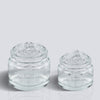 Zwei Mini-Fix-Potions in unterschiedlichen Grüßen mit strukturiertem transparentem Gel.