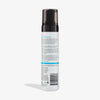 Rückseite der weißen Self Tanning Foam Light/ Medium Flasche mit schwarzem Deckel, Anweisungen und Inhaltsstoffen