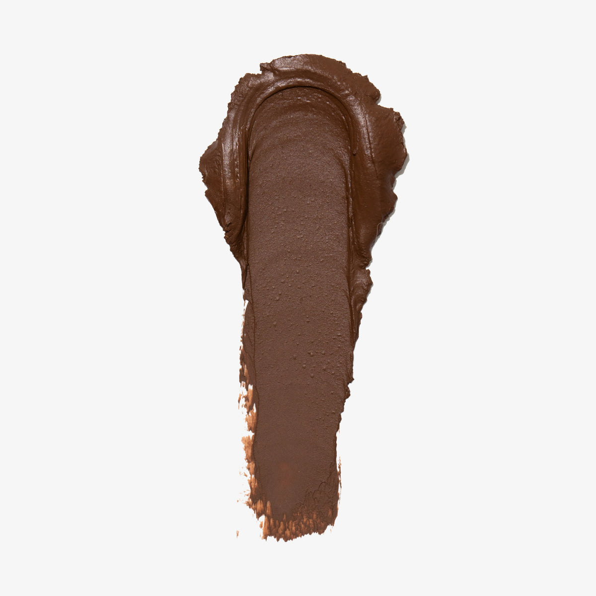 Cremiger Streifen des Cronzer Cream Bronzer in Oak, ein metallisches Braun, auf weißem Hintergrund.