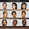 Tabelle mit 9 Frauen mit den Hauttönen Hell 1-Dunkel 3 zur einfachen Auswahl der Balm Contour-Farben von Danessa Myricks Beauty.