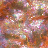 Danessa Myricks Beauty Infinite Chrome Flakes Monarch zeigt ein funkelndes, schillerndes Finish mit rosa, orangefarbenen und violetten Nuancen.