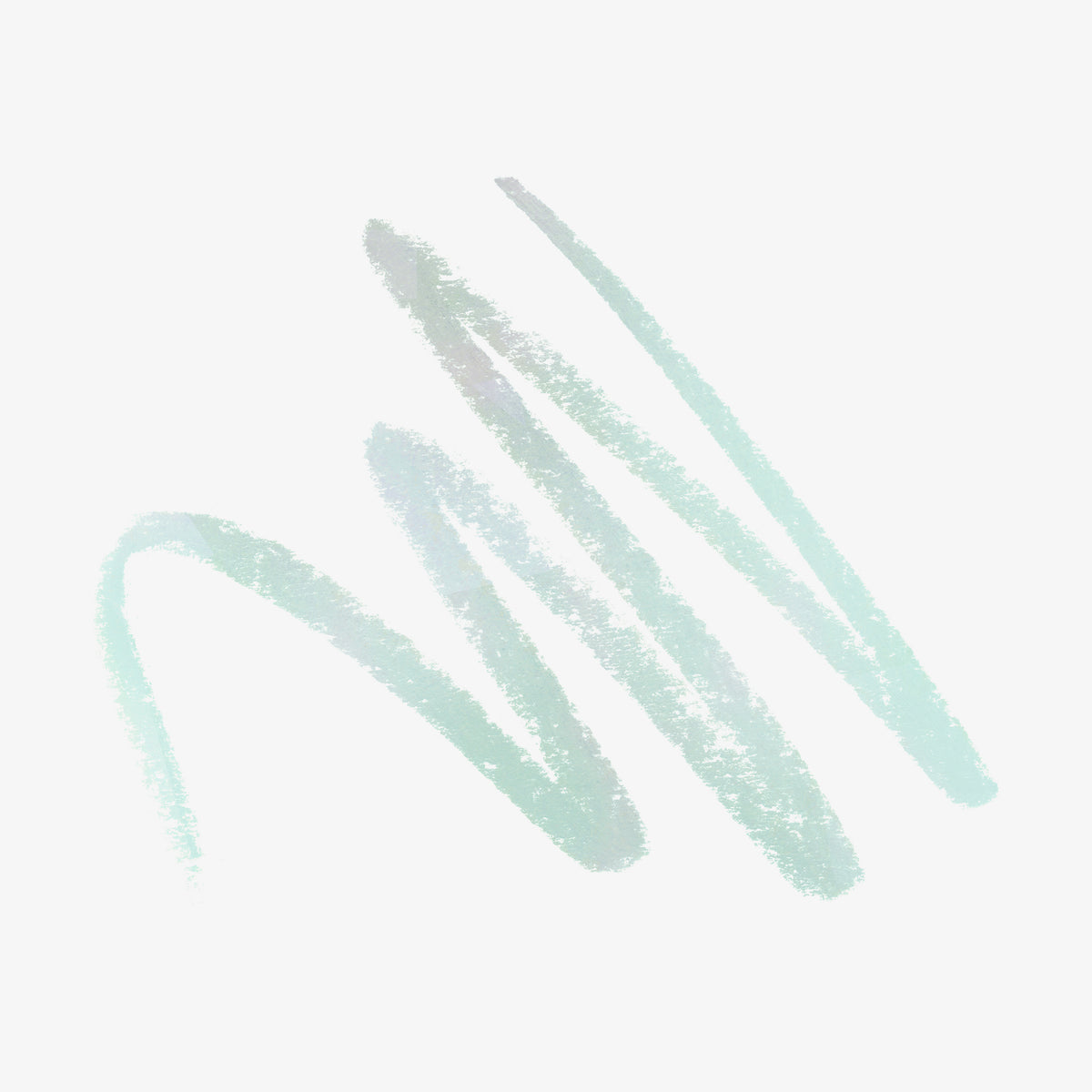 Pastellgrüner Farbswatch des Infinite Chrome Pencil Jade auf weißem Hintergrund.