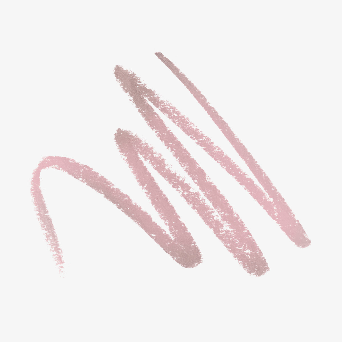Rosafarbener Farbswatch des Infinite Chrome Pencil Rose Quartz auf weißem Hintergrund.