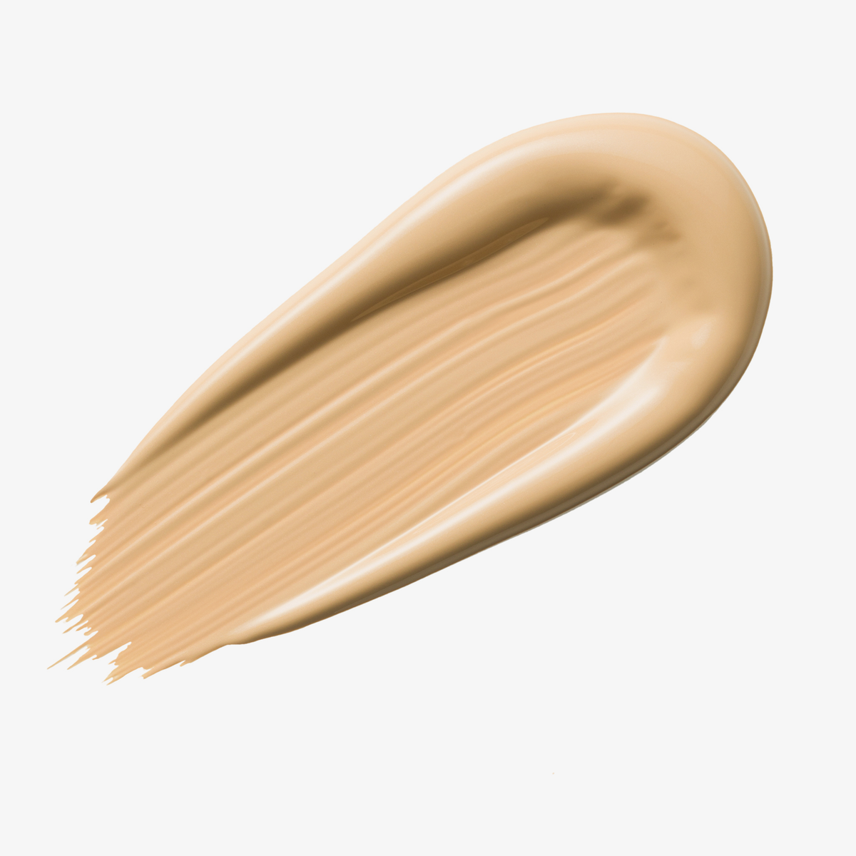 Warmbeiges Farbmuster der Yummy Skin Serum Tint 3 auf weißem Hintergrund.